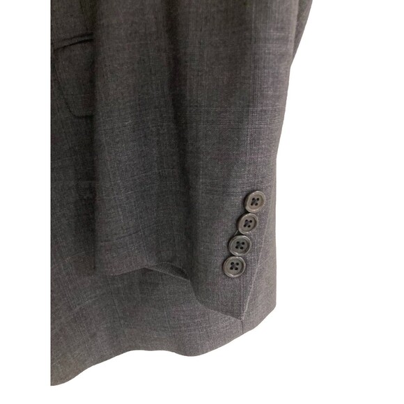 Men's Vintage Cremieux Loro Piana Wool Blazer Sport Coat Gray Plaid 46L - Picture 5 of 13